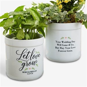 Let Love Grow Personalized Wedding Ceremony Unity Flower Pot - 19990