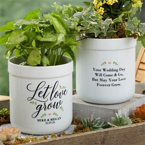 Let Love Grow Personalized Wedding Ceremony Unity Flower Pot - 19990