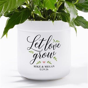 Let Love Grow Personalized Wedding Ceremony Unity Flower Pot - 19990