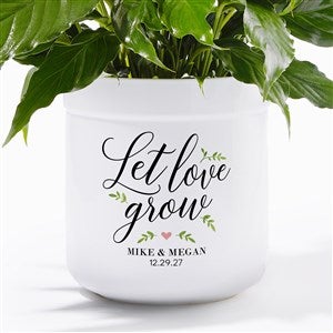 Let Love Grow Personalized Wedding Ceremony Unity Flower Pot - 19990