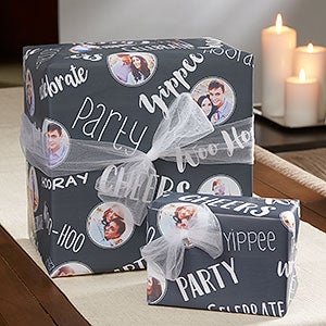 Romantic Photo Collage Personalized Wrapping Paper Roll - 18ft Roll - 20016-L