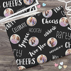Romantic Photo Collage Personalized Wrapping Paper Sheets - 20016-S