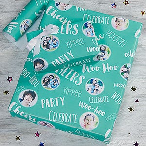 Family Photo Collage Personalized Wrapping Paper Roll - 18ft Roll - 20017-L