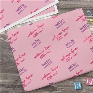 Step & Repeat Personalized New Baby Wrapping Paper Sheets - 20034-S