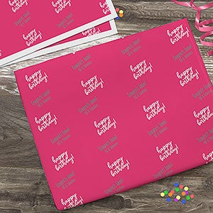 Icon Step & Repeat Personalized Wedding Wrapping Paper Roll