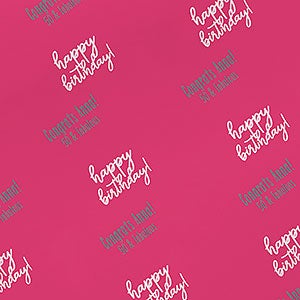 Step & Repeat Personalized Birthday Wrapping Paper Roll