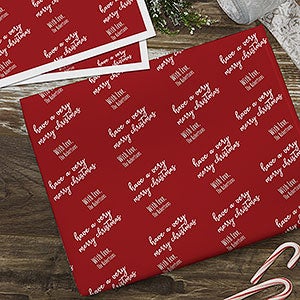 Step  Repeat Personalized Christmas Wrapping Paper Sheets - 20036-S
