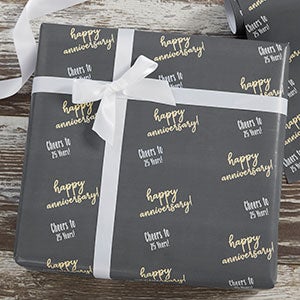 Icon Step & Repeat Personalized Wedding Wrapping Paper Roll