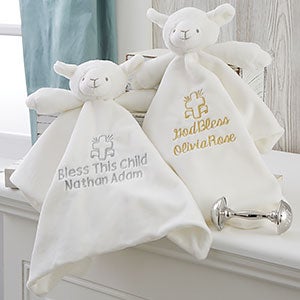 Christening Lamb Personalized Blankie - 20045