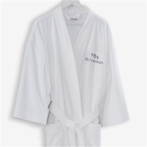 Mrs White Velour Personalized Robe - 20083-MRS