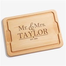 The Wedding Couple Personalized Hardwood Cutting Board-12x17 - 20127