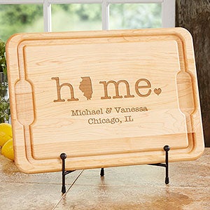 Garden Of Love Personalized Extra Large Cutting Board 15x21