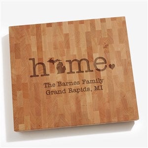 Home State Personalized Butcher Block Cutting Board - 20132