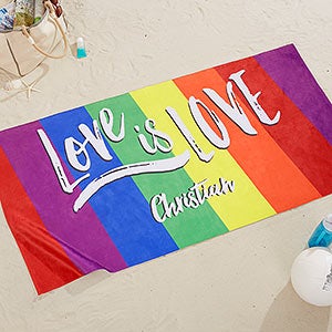 Love Is Love Personalized 30x60 Beach Towel - 20144
