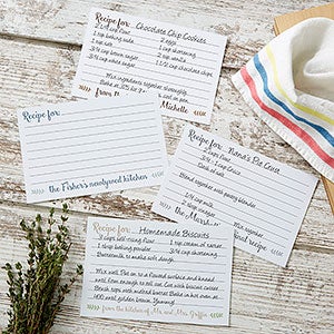 Mr.  Mrs. Personalized Recipe Cards- 4x6 - 20151-C