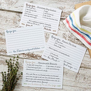 Mr. & Mrs. Personalized Recipe Cards- 4x6 - 20151-C