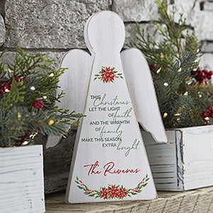 Christmas Blessings Personalized Wood Angel - 20168