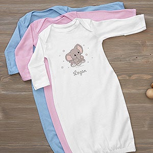 Precious Moments Baby Animals Personalized Baby Gown - 20186-G