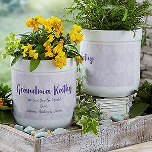 Blooming Precious Moments® Personalized Outdoor Flower Pot - 20187