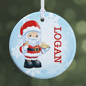 1 Sided Small Precious Moments Personalized Santa Ornament - 20188-1S