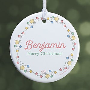 1 Sided Small Personalized Precious Moments Lights Ornament - 20189-1S