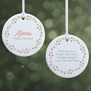 2 Sided Small Personalized Precious Moments Lights Ornament - 20189-2S