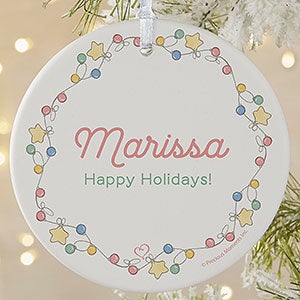 1 Sided Large Personalized Precious Moments Lights Ornament - 20189-1L