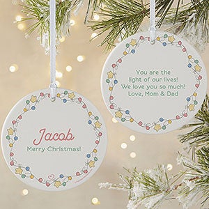 2 Sided Large Personalized Precious Moments Lights Ornament - 20189-2L