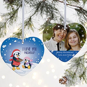 Precious Moments Penguin Photo Heart Ornament - 20190-2L