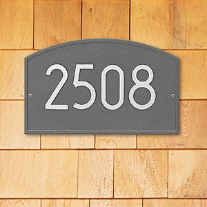 Legacy Personalized Modern Address Plaque - Pewter & Silver - 20260D-PS