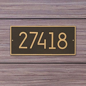 Hartford Personalized Aluminum Address Plaque - Aged Bronze - 20261D