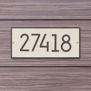 Hartford Personalized Aluminum Address Plaque - Coastal Clay - 20261D-L1