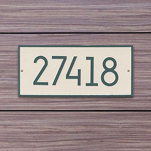 Hartford Personalized Aluminum Address Plaque - Coastal Green - 20261D-L4
