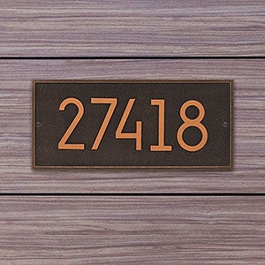 Hartford Personalized Aluminum Address Plaque - Oil Rubbed Bronze - 20261D-OB