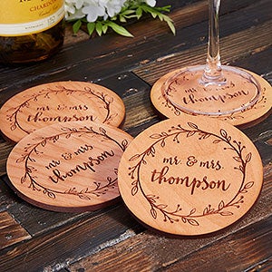 Farmhouse Wedding Personalized Coaster Wedding Favors - 20399