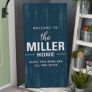 Farmhouse Family Personalized Standing Wood Sign - 20418