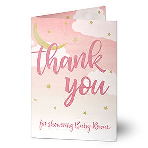 Beyond The Moon Personalized Thank You Greeting Card - 20427