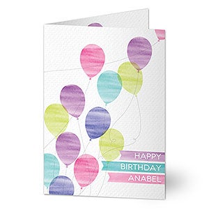 Personalized Birthday Greeting Card - Balloons - 20431