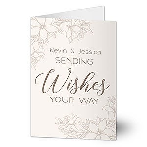 Sending Sweet Wedding Wishes Personalized Greeting Card - 20437