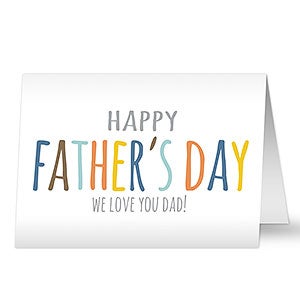 Hand Lettered Personalized Fathers Day Greeting Card - 20441