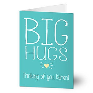 Big Hugs Personalized Greeting Card - 20443