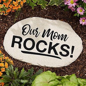 Our Mom Rocks Personalized Large Garden Stone  - 20467-L