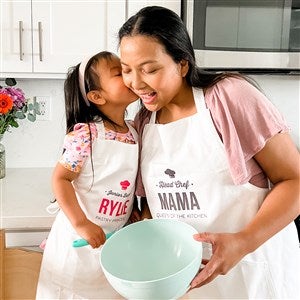 Personalised Matching Mother and Daughter Aprons, Embroidered