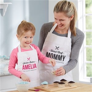 Personalized Aprons Adult and Kids Mommy Daughter Matching Baking