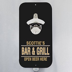 Open Beer Here Personalized Magnetic Bottle Opener - 20495