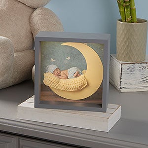 Personalized 6x6 Baby Photo LED Shadow Box - 20533-6x6