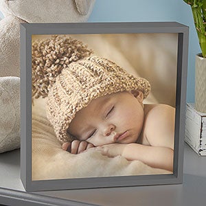 Personalized 10x10 Baby Photo LED Shadow Box - 20533-10x10