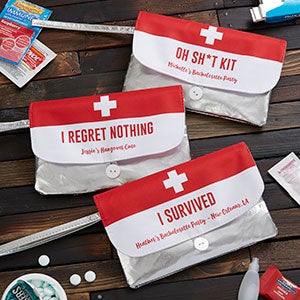 Bachelorette Party Survival Kit Personalized Wristlet - 20549