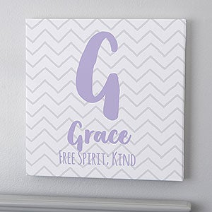 Her Name Statement 12x12 Personalized Canvas Print - 20588-S