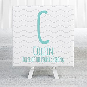 His Name Statement Personalized Mini Canvas Print - 20589-5x5